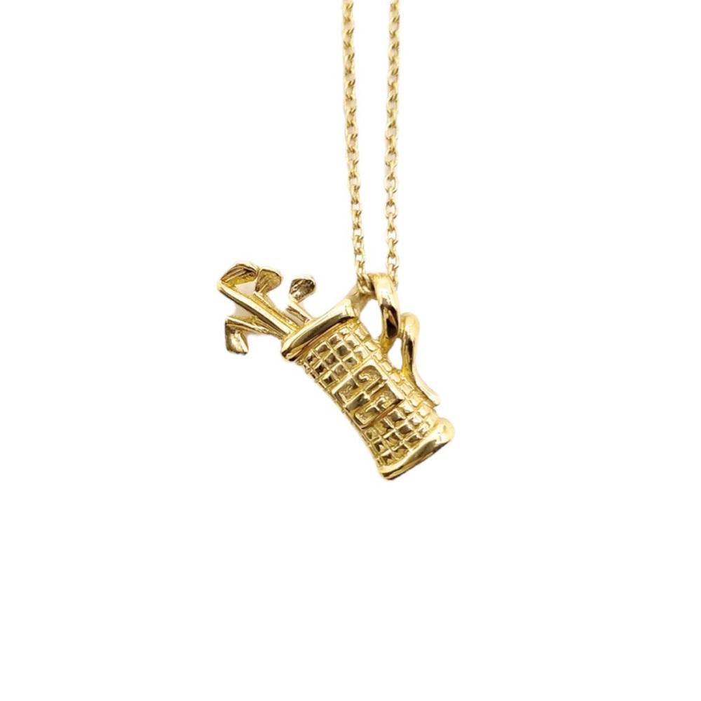 Givenchy Gold Golf Club Pendant Necklace